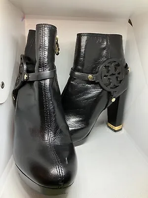 $69.99 • Buy Tory Burch Brazil - Ankle Boots Black Leather High Heels Womens Shoes Sz 9M