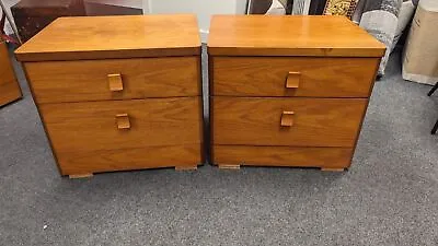 £59.99 • Buy Pair Of Teak Stag Cantata Bedside Cabinets CS G26