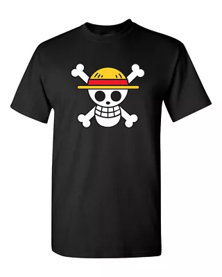 One Piece Anime Monkey D. Luffy Straw Hat Pirates Mugiwara T-Shirt Muliple Sizes • $17.99