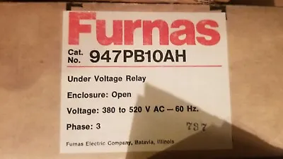 Furnas 947PB10AH Voltage Monitor Under Voltage Phase Relay 480V 3PH 60Hz 1A  • $149