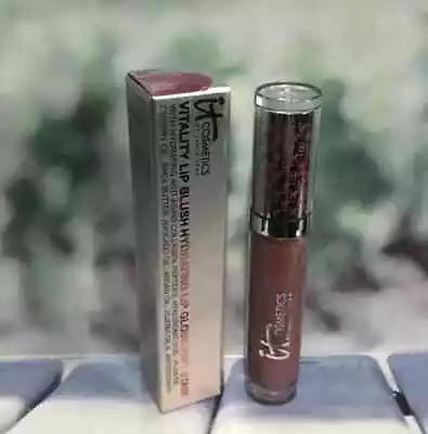 IT Cosmetics Vitality Lip Flush Hydrating Lip Gloss Soft Stain *Soft Sweet Rose* • $15.99