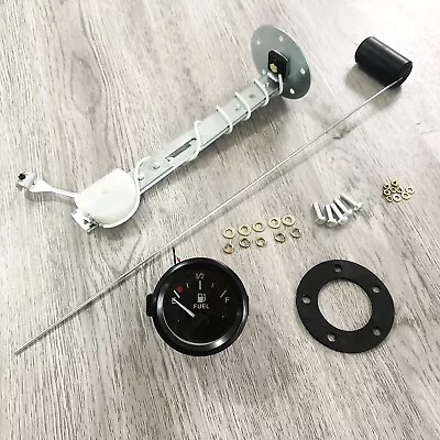 Universal 2 52mm Fuel Level Gauge Kit W/ Fuel Float Sensor E-1/2-F Pointer 12V • $19.99