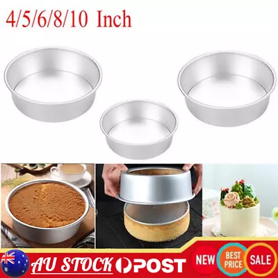 4/5/6/8/10 Inch Cake Mold Round DIY Cakes Pastry Mould Baking Tin Pan Reusable • $10.89