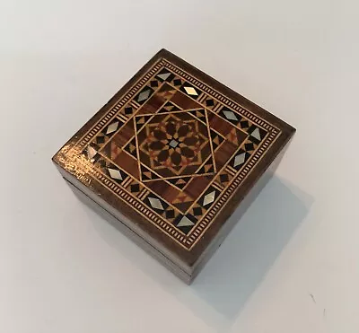 Wooden Inlay Trinket Jewelry Box • $14.99