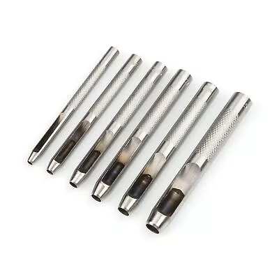 $7.75 • Buy 6PCS Hollow Punch Pin Leather Gasket 1/8  To 3/8  Precision Set Cutters Gaskets