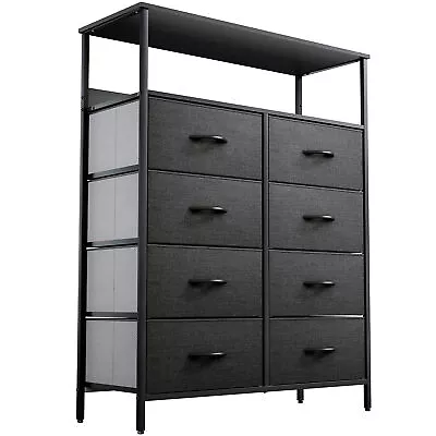 TAUS 8 Drawer Dresser Tall Chest Of Drawers Storage Tower Organizer For Bedroom • $62.99