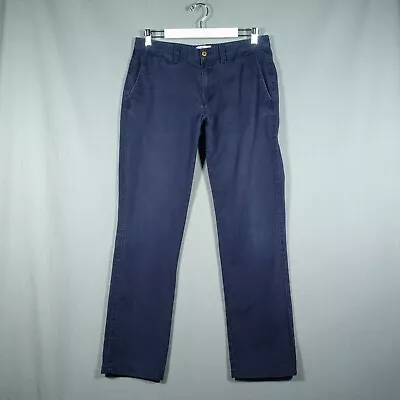 GANT Rugger New Haven Chinos Mens W32 L34 Blue Straight Trousers Pants Preloved • £34.97