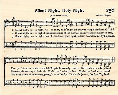 Silent Night Music Wood Mounted Rubber Stamp Impression Obsession G13168 NEW • $19.90