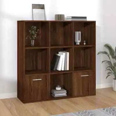 Modern Wooden Large Square Shape Bookcase Book Cabinet Storage Shelving Unit • £96.99