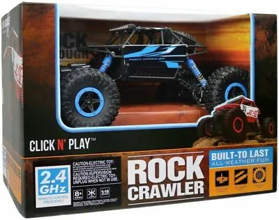 Click N’ Play Remote Control Car 4Wd Off Road Rock Crawler Vehicle 2.4 Ghz Blue • $26.49