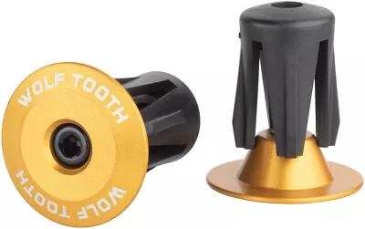 Wolf Tooth Alloy Bar End Plugs - Gold • $21.49