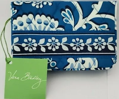 NEW Vera Bradley - Blue Lagoon One For The Money Wallet W/Keyring & Original Tag • $28