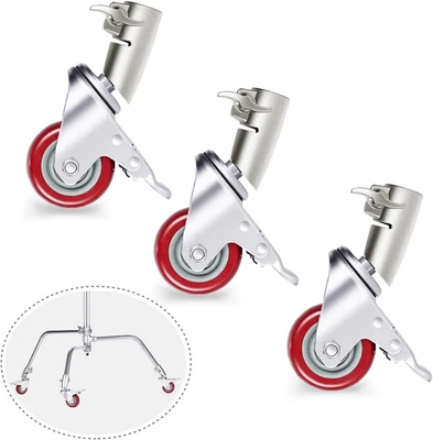Neewer 3pcs Professional Swivel Caster Wheels Set W/ 75mm Dia For Neewer C-Stand • $79.87