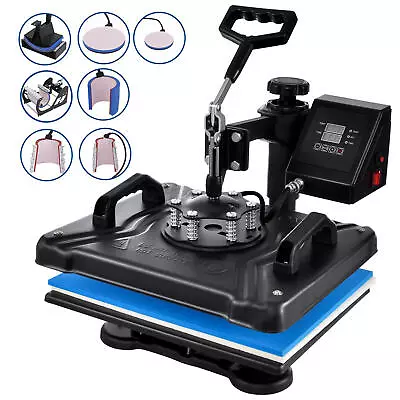  8 In 1 Heat Press Machine Hot Foil Stamping Leather Logo Embossing Machine • $278.99