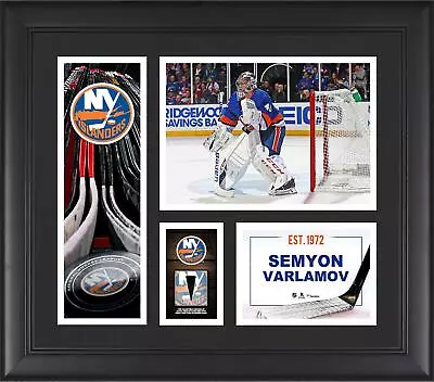 Semyon Varlamov NY Islanders Frmd 15  X 17  Player Collage & Piece Of GU Puck • $79.99