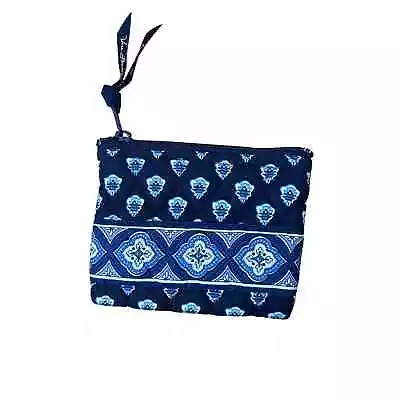 Vera Bradley Zip Coin Case Pouch Nantucket Navy  4.5 X4  • $12