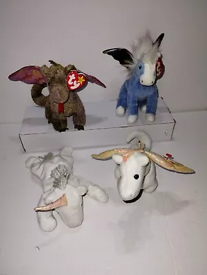 Lot Of 4 Magical Ty Beanie Babies 2001 Pegasus 1995 Magic 1998 Scorch 1993 Mysti • $27.65