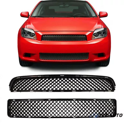 For 2005-2010 Scion TC Black ABS Front Upper And Lower Hood Grille Mesh Grill • $28.99