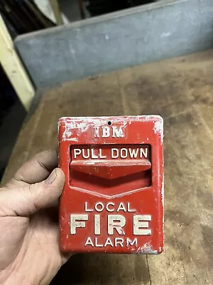 Vintage Old Original IBM Station Call Box Pull Down Local Fire Alarm Parts USA • $39.99