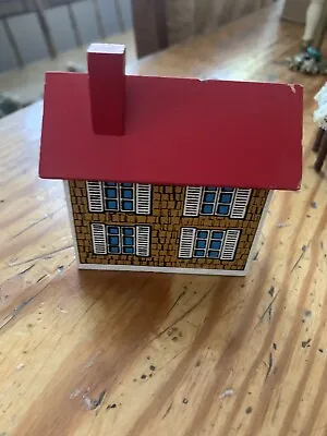 Vintage 1972 Reevesline Miniature Dollhouse Wooden Cute! With Stand • $24.99