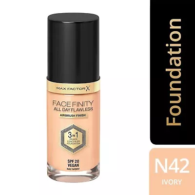 Max Factor Max Factor Facefinity All Day Flawless 3 In 1 Foundation42 Ivory 30ML • $21.71