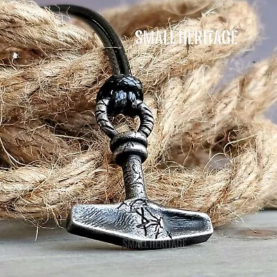 Viking Stainless Steel Mjolnir Necklace Norse Hammer Pendant Men Women Thor • $19.39