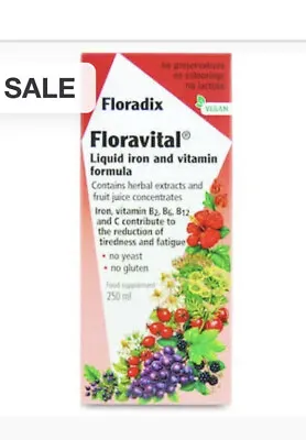 £6 • Buy BBE 9/23Floradix Floravital Liquid Iron And Vitamin Formula 250ml
