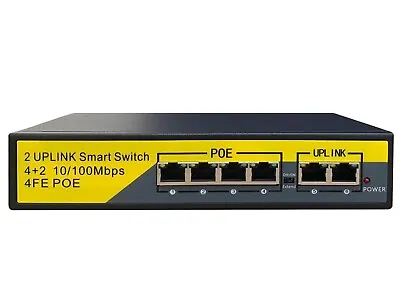 4 CH Port POE Network Ethernet Switch HUB For IP Cameras Power Over Ethernet NVR • £19.80