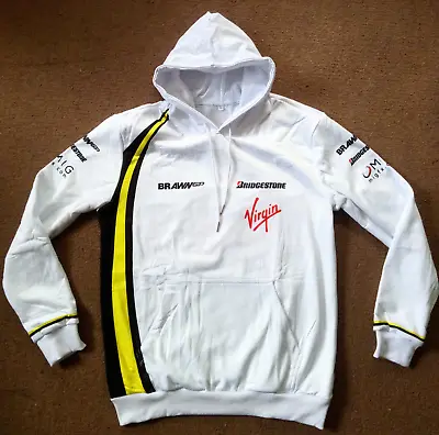 Brawn GP 2009 F1 Team Issue Style Sweatshirt Hoodie Fleece Jumper Sweater Mens • £48.99