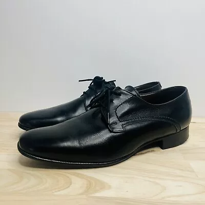 Crockett & Jones Mens Black Leather Shoes Size 10 10E  Lace Up Dunbar Dress • $249.99