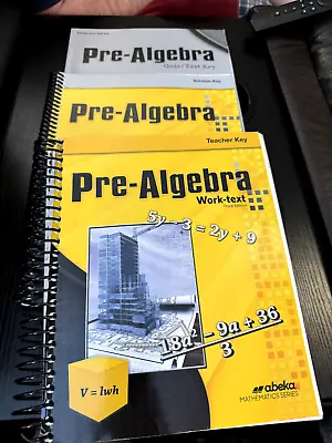 A Beka/Abeka Homeschool Grade 8 Pre-Algebra Teacher Books • $35