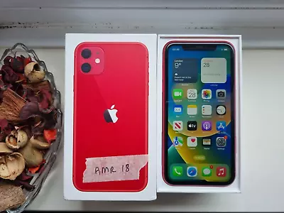 Apple IPhone 11 (PRODUCT)RED - 64GB (Unlocked) Excellent Condition - Batt 79%🔋✨ • £154
