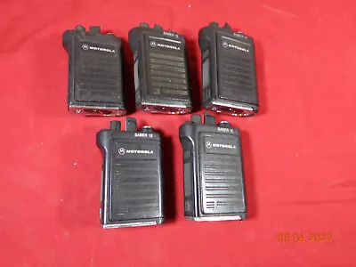 $177.77 • Buy Motorola Saber 1E VHF 24 Ch FIRE RESCUE Portable Radios W/ D Belt Clips LOT 5