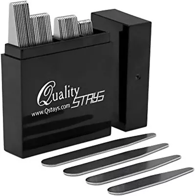 44 Metal Collar Stays 4 Sizes In Box For Men Non Magnetic 2.2 2.5 2.35 2.75 • $13.82