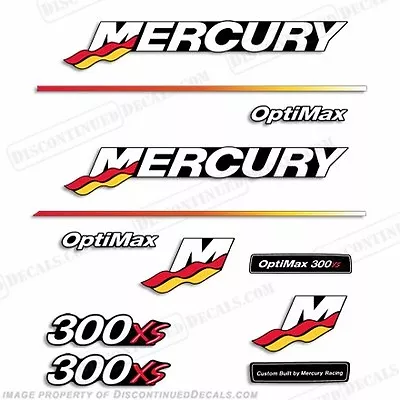 Fits Mercury 300xs Optimax Racing Outboard Engine Decal Kit 2003-2004 Decals • $104.95