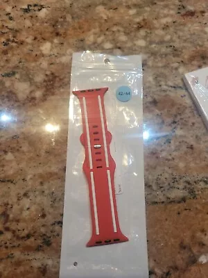 $18.86 • Buy Red & White Sport Band For Watch 42 Mm 44 Mm 