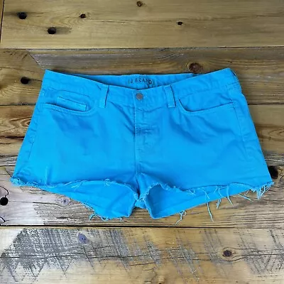J Brand Jean Shorts Womens 32 Blue Denim Cut Off Frayed Hem Mid Rise Zip • $9.89