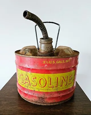 Vintage Prestone 2 1/2 Gallon Galvanized Gasoline Can Metal Gas Can 2.5 Gal. • $47.50