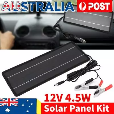 $25.89 • Buy 12V 4.5W Solar Powered Car Boat Motorcycle Battery Maintainer Trickle Charger AU
