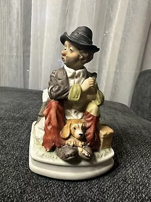 Vintage Waco Melody In Motion Animated Whistling Willie Hobo Clown With Dog • $35