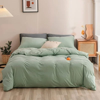 £12.21 • Buy CoutureBridal Green Duvet Cover Queen Size 3 Pieces Super Soft Microfiber Light