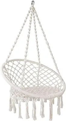 £29.99 • Buy Perfect Hanging Hammock Rope Swing Chair Macrame Soft Seat Outdoor Indoor Garden