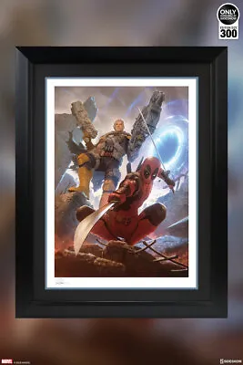 FRAMED SIDESHOW MARVEL DEADPOOL And CABLE PREMIUM ART PRINT EXCLUSIVE AVENGERS • $688.13