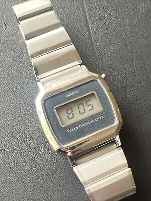 Vintage Rare Mens TI Texas Instruments Early LCD Watch TI3H Original Band Runs • $79