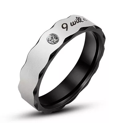 New Design Stainless Steel Couple Rings Promise Love Forever Wedding Gift  • $4.95