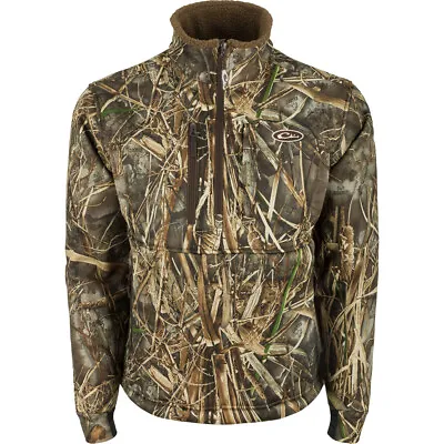 Drake Waterfowl Men's MST Hole Shot Windproof Eqwader 1/4 Zip Camo Jacket • $149.99