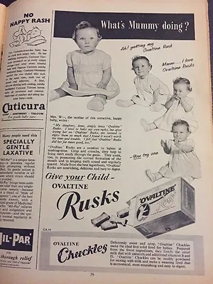 Vintage OVALTINE Rusks Print Advertisement AD 1960 Kitchenalia • $15