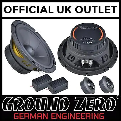 £98.95 • Buy Ground Zero GZIC 16X - 16.5cm 6.5  150 Watts 2 Way Component Car Speakers - Pair