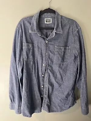 Converse One Star Men’s Button Down Shirt Blue Sz XL • $17