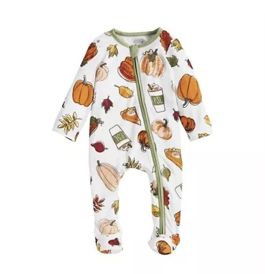 NWT Mud Pie Pumpkin Spice Latte Sleeper Size 3-6 Mos  • $17